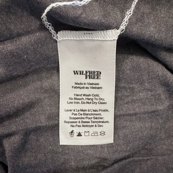Aritzia Wilfred Free Baseball Top Womens Size Small Grey Black 3/4 Sleeve - Picture 5 of 6